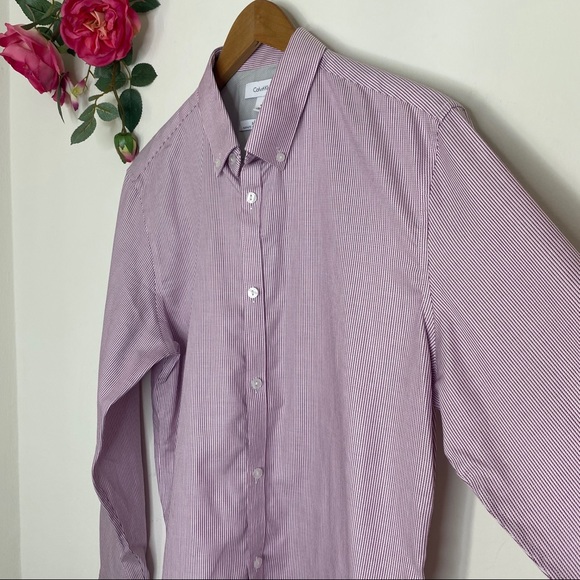 Calvin Klein Other - SALE📦Calvin Klein Striped Dress Shirt Slim Fit M